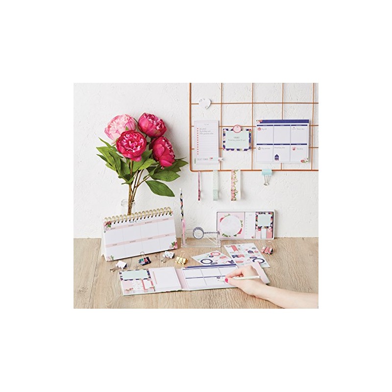 Noteworthy Graphic Florals Binder Clips (Pack of 6)