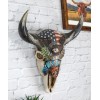 Western Patriotic Bull Cow Skull With American Flag Bald Eagle