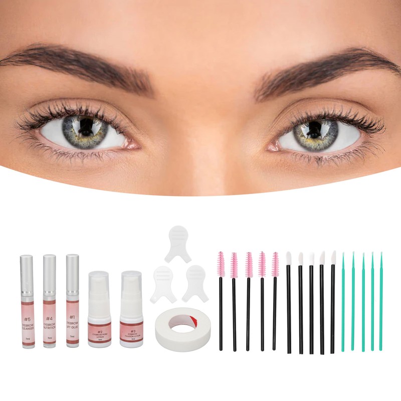 Eyebrows Perming Kit Long Lasting Brushes Cotton Swab Eyebrow Lift