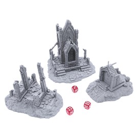 Hallowed Mausoleums by Printable Scenery, 3D Printed Tabletop RPG Scenery and Wargame Terrain 28mm Miniatures