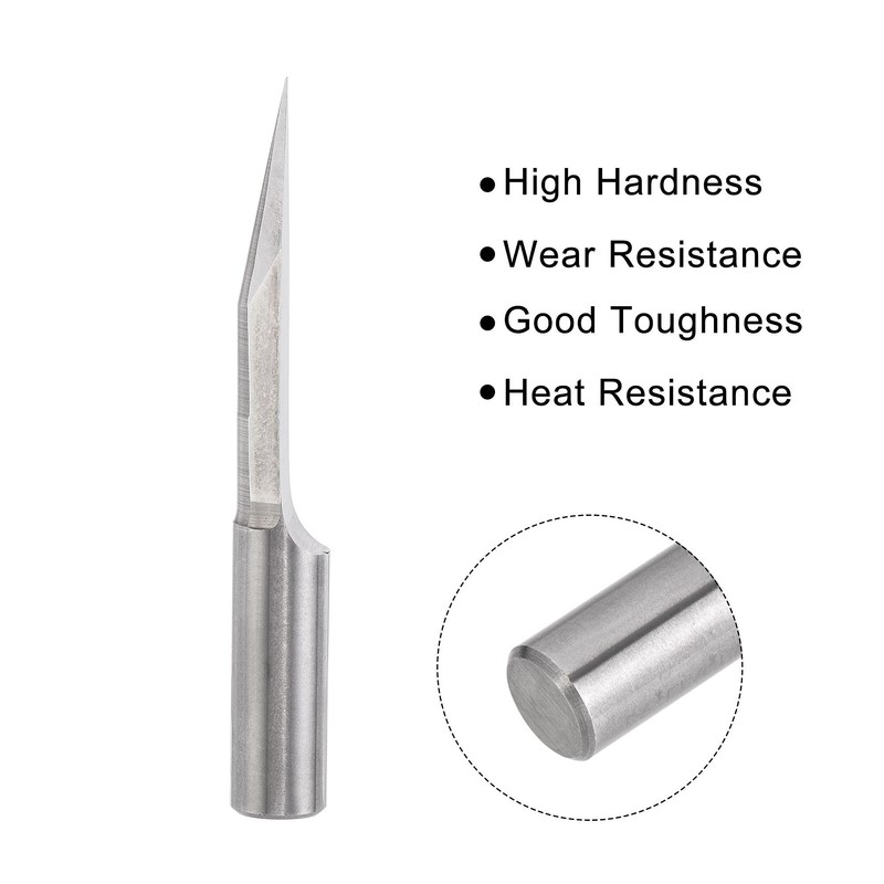 sourcing map Wood Engraving Bit Solid Carbide 6mm Shank, 30