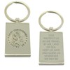 CJoL - Rectangle St Christopher Keyring With Travellers Prayer In
