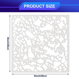 Crtiin 8 Pcs Knockdown Texture Drywall Repair Tool 8 x 8 Inch Plastic Texture Stencil Drywall Tools Plaster Tools Wall Texture Panels for Wall Profession DIY Repair Supplies