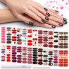 DANNEASY 24 Sheets Valentine's Day Nail Polish Strips Full Nail
