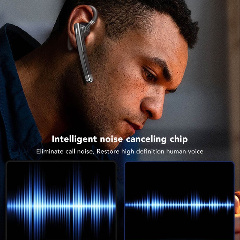 Bluetooth Earpiece Noise Canceling Waterproof Digital Power Display Wireless Headset
