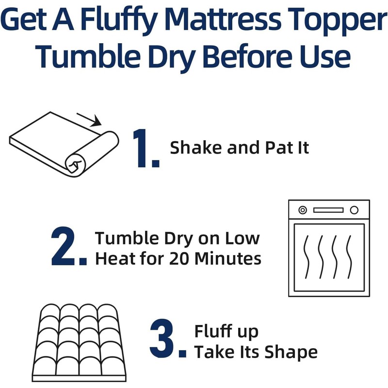 Mattress Topper Queen for Back Pain, Extra Thick Mattress Pad