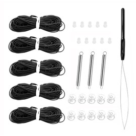 Blinds Window Repair Kit,RV Camper Replacement Blinds Repair Kits for Day and Night Pleated Shade,Black