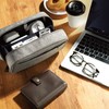 Elecom BMA-GP14GY Gadget Pouch, Large Capacity, Freestanding, Travel, Business Trips,