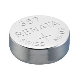 RENATA 357 Non-rechargeable Battery, Watch, Single Cell, Silver Oxide, 190 mAh, 1.55 V, SR44, Flat Top (1 piece)