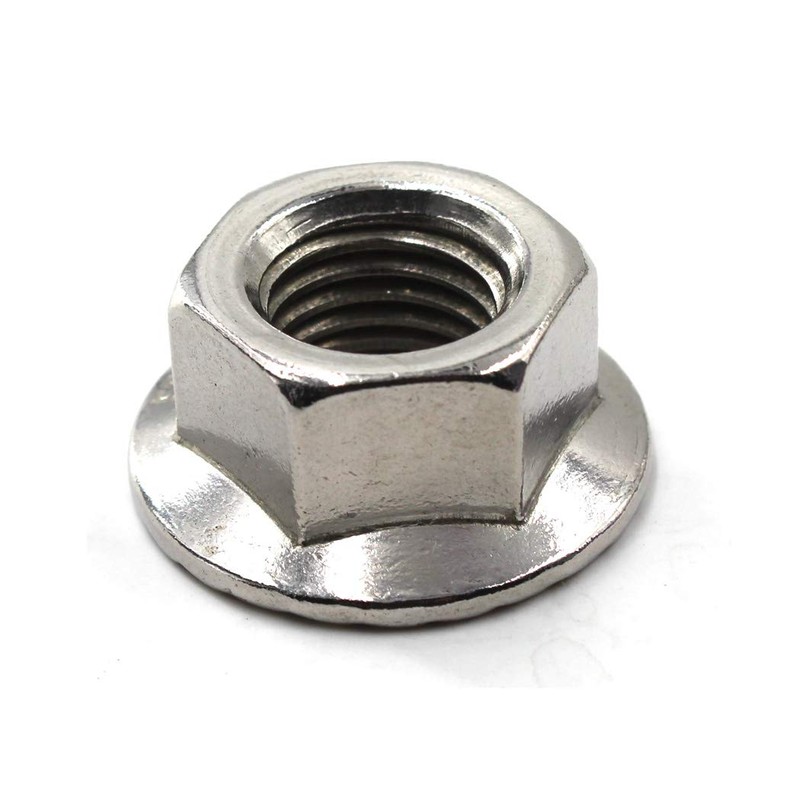 M4 Flange Nut Hex Lock Nuts,304 Stainless Steel (Pack of