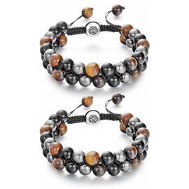 Beaded Bracelets for Women Crystals and Healing Stones Bracelet Boho Bracelets for Women Lava Rock Bracelets for Anxiety Relief Natural Stone Bracelet Stress Relief Gifts