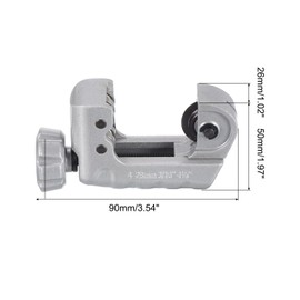PATIKIL 5/32" to 1-3/32" Pipe Tubing Cutter, for Corrugated Stainless Steel Tubing Copper Pipe, Black Silver Tone