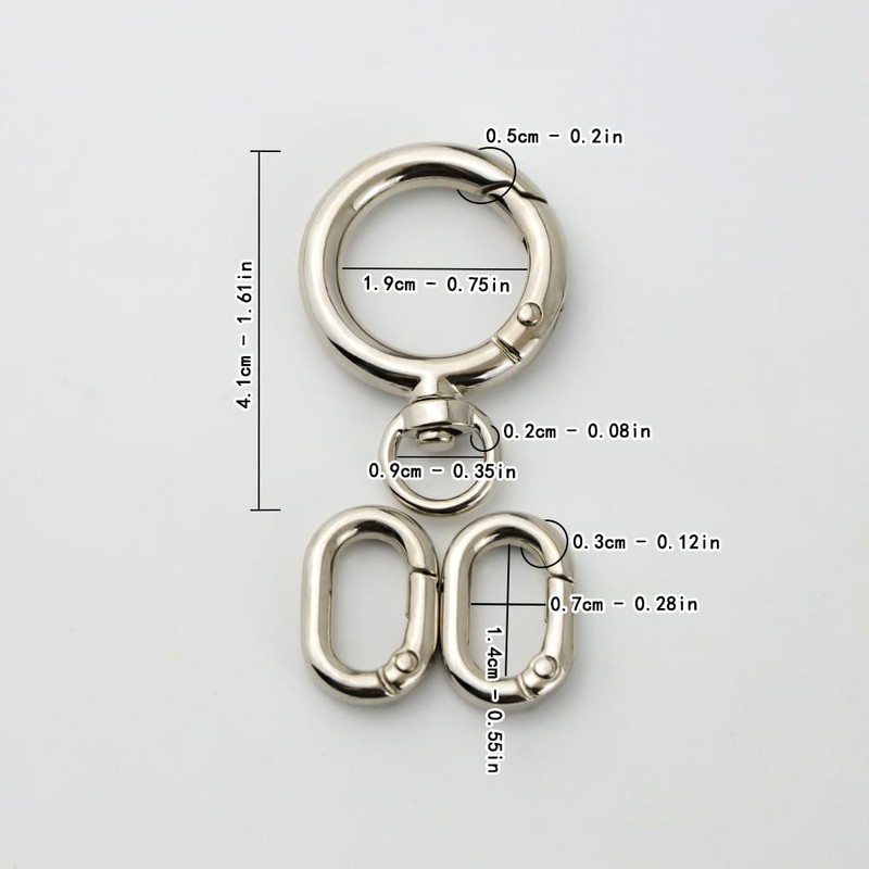 FUSSED Keychain, Carabiner, Stylish, Keychain, Frosted Surface, Lost Prevention, Easy
