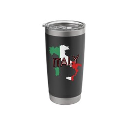 Italian Flag Flag of Italy Vintage Map Italia Europe Stainless Steel Insulated Tumbler