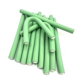 BEAUTY CONCEPTS Hair Curling Rods for Long Hair - No Need For Heat, Foam Curling Rods, No Damage to Hair, Super Easy to Use, Get Curls in 1 Hour, Large, Green