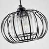 XSDeTu Black Pendant Light Fixture, Farmhouse Hanging Lights with Crystal,