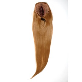 WIG ME UP - WK06-27 Hairpiece Voluminous Smooth Falling Ponytail Mini Butterfly Clip Elastic Band Approx. 60 cm Strawberry Blonde