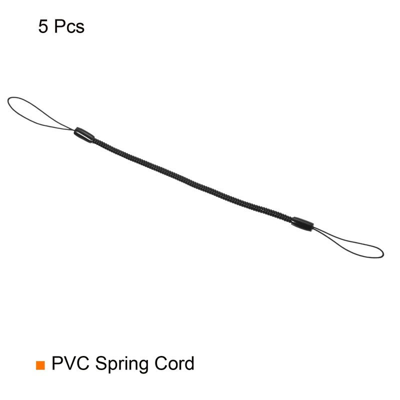 TOP-VIGOR 5Pcs Elastic Tether Lanyard, 3.7mm Dia x 200mm Retractable