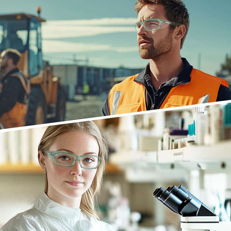 ProtectX Stylish Anti-Fog & Scratch-Resistant Safety Glasses With Readers, UV