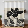 NAEMBCU Abstract No Hook Shower Curtain with Liner 71 x