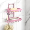 Moforoco Double Soap Bar Holder for Shower, No Drilling, 304