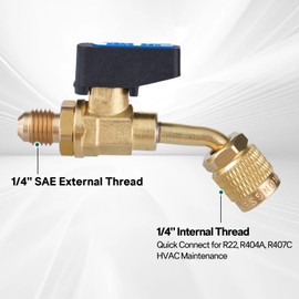 HONGSEN Low Loss Fittings HVAC Tools, Mini Split Air Conditioner Manifold, Refrigerant Charging Valve Compatible with R22 Refrigerant for Home AC