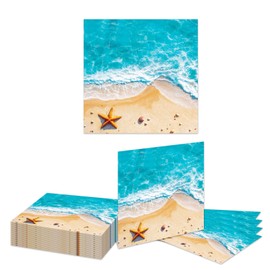 Kotkiddy Nautical Beach Napkins, 24 Pack Summer Beach Party Napkins Tropical Ocean Dessert Napkins Beach Theme Birthday Party Napkins for Summer Holiday Party Supplies