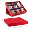 jiffordwind 18 Slot Sunglasses Organizer Box Stand Display Case/Tray, Snap