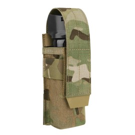 KRYDEX Flashlight Holster, Molle OC/Mace Spray Holder Adjustable Torch Carrier Multitool Case with Molle and Belt Loop (MC)