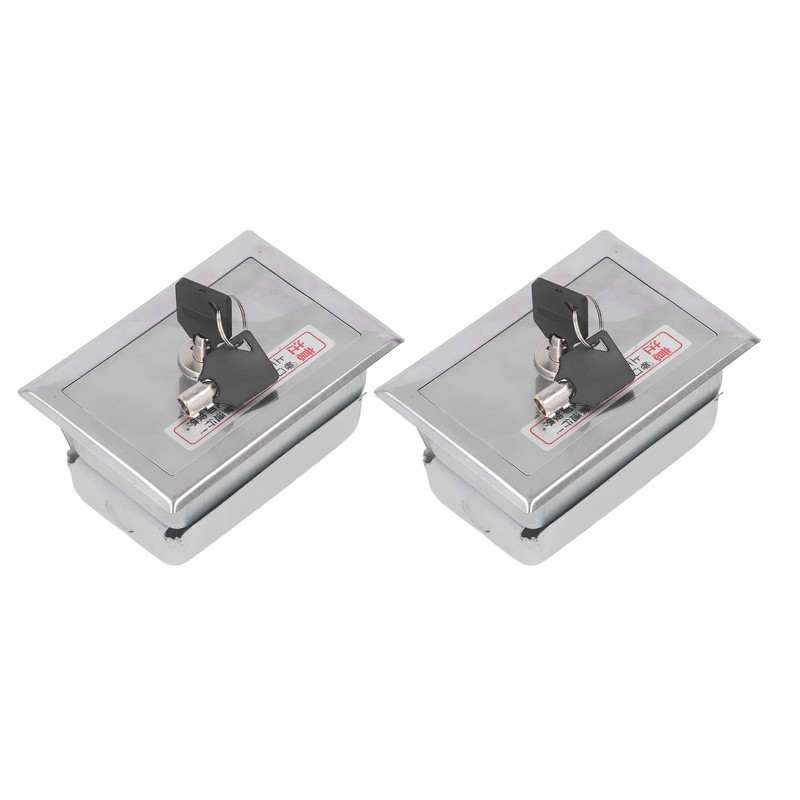 2Pcs Key Switch Box Stainless Steel Universal with Keys Accessory