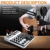 Professional DJ audio mixer, 4-channel DJ mixer, Bluetooth sound mixer,