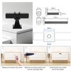 Redunest Matte Black Cabinet Handles, 2 Pack Square T Bar