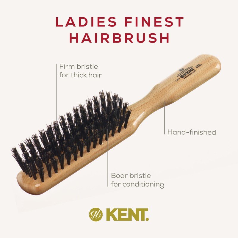 Kent Narrow, Black Bristle Brush - LS17 (PACK OF 1)