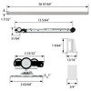 JUBEST 8FT Commercial Grade Pocket Door Hardware and Track Set