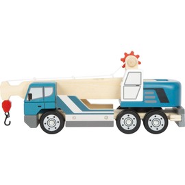small foot Crane Truck with Wooden Pallet, Toy Vehicle for Children, with 360° Rotating Crane and Accessories, from 2 Years, 12639