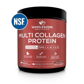 Multi Collagen Protein Powder – Hydrolyzed Types I, II, III, V & X – Grass-Fed Bone Broth + Collagen Peptides Blend – Beef, Chicken, Fish & Eggshell Collagen