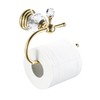 WOLIBEER Polished Gold Toilet Paper Holder, Brass Crystal Tissue Holder