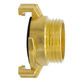 VARIOSAN Geka System Quick Coupling External Thread 12340, 1 Inch AG, Blank Brass