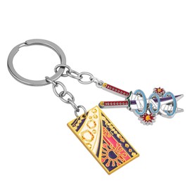 Weeb Keychains Demon Slayer Keychain, Key Ring Set for True Demon Slayer Fans, Anime Gifts with Durable Metal & Vibrant Colors, Phone Charms & Cool Keychains for Bag, Wallet & Car Key | Tengen Uzui