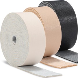 SilTriangle 3 Rolls Leather Straps for Crafts Single Sided Faux Leather Strips 2 mm Thickness 78.7 Inches Long for DIY Art Craft Projects Belt Tooling (1 Inch,3 Colors 3)