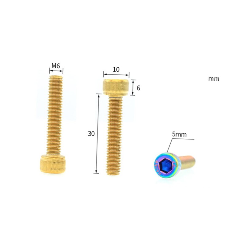 ULTECHNOVO 4pcs Stainless Steel Headset Screw and Fork Cap Dazzling