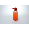 Wash Bottle, HDPE Plastic, Transparent White, 500 ml, Red Cap,