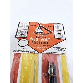 Marfree NOS Vintage Marfree Deluxe Mechanics Heavy Duty 6 - 12 Volt Tester Kit No. 432