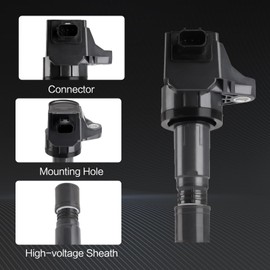 Autopptimus UF672 Ignition Coils Pack and Spark Plugs Set of 4 Compatible with Honda Civic Acura ILX 2013-2015 - 1.8L L4 Replaces 22448-6N000 C1823 UF672