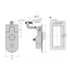 2 Pack Compression Latch Flush Mount Zinc Alloy Adjustable Sealed