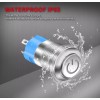 Mini Marine 12V 16mm 5/8" 5A Mini Waterproof Locking SPST