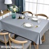 TruDelve Plastic Table Cloth for Rectangle Tables Grey Vinyl Tablecloth