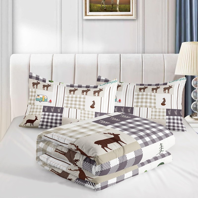 Datura Home Happy Camper Comforter Set - Rustic Lodge and