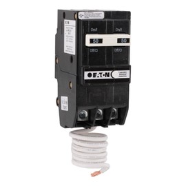 CUTLER-HAMMER BRN250GF 50 Amp Double Pole Circuit Breaker - GFCI Protection, 120/240V, Pigtail Neutral, UL Listed (1)