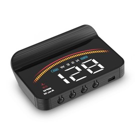 AMROOLOO Heads Up Display for Cars, OBD Head Up Display, Display of Speed and Temperature, GPS Speedometer Car, Work for All Cars